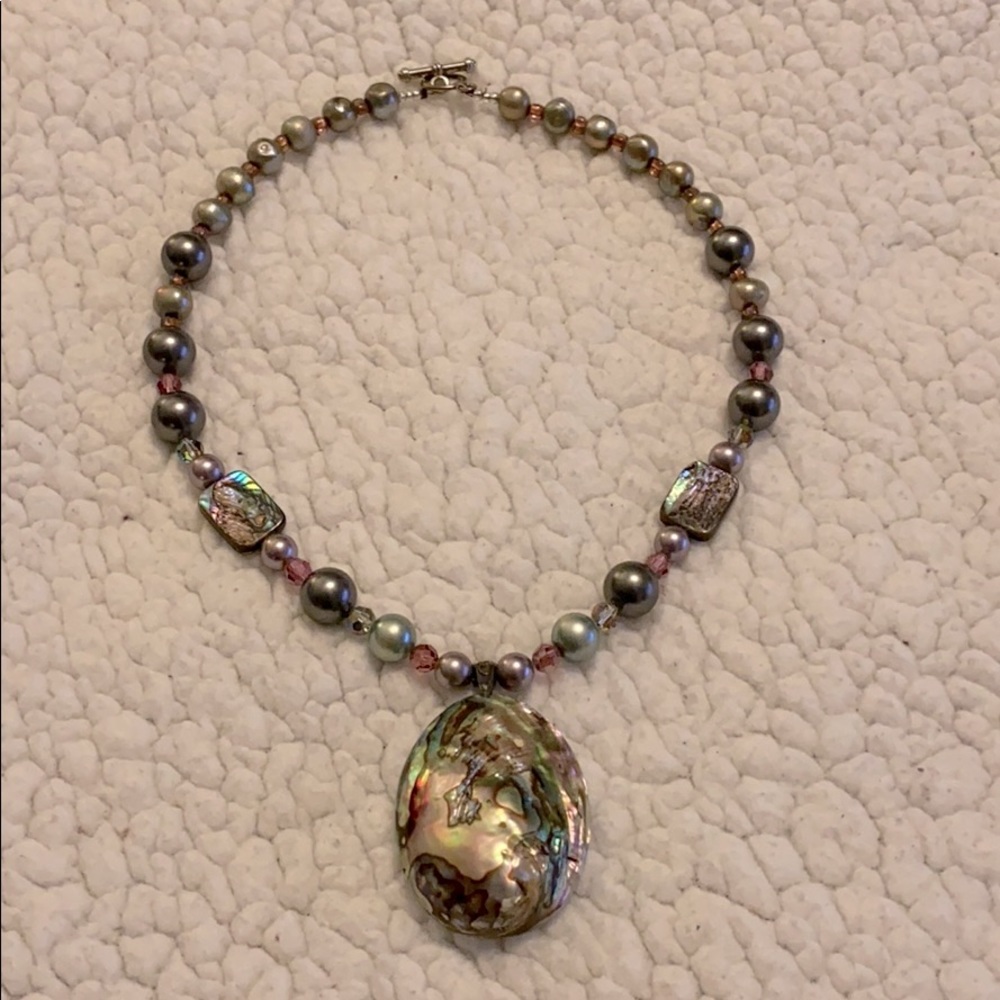 Stone and beaded necklace!